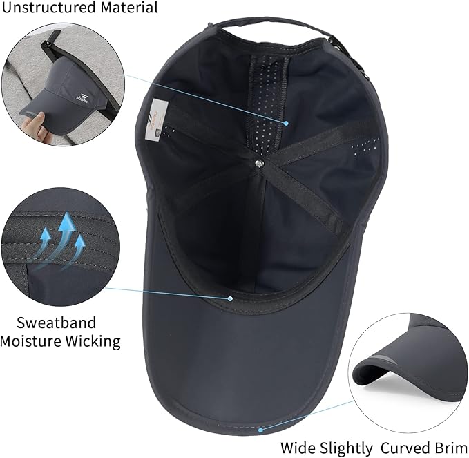 Running Hat Outdoor Sun Protection Hat Mesh Quick Dry Hat Thin Cool Baseball Cap for Women and Men