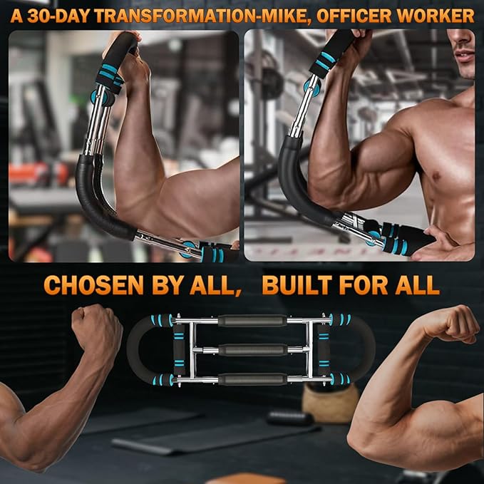 Twister Arm Trainer, 60-110lb Adjustable Chest Workout Equipment, Anti-Slip Grips & Double-Spring Safety, Arm Trainer for Men/Women, Portable Home Fitness Equipment