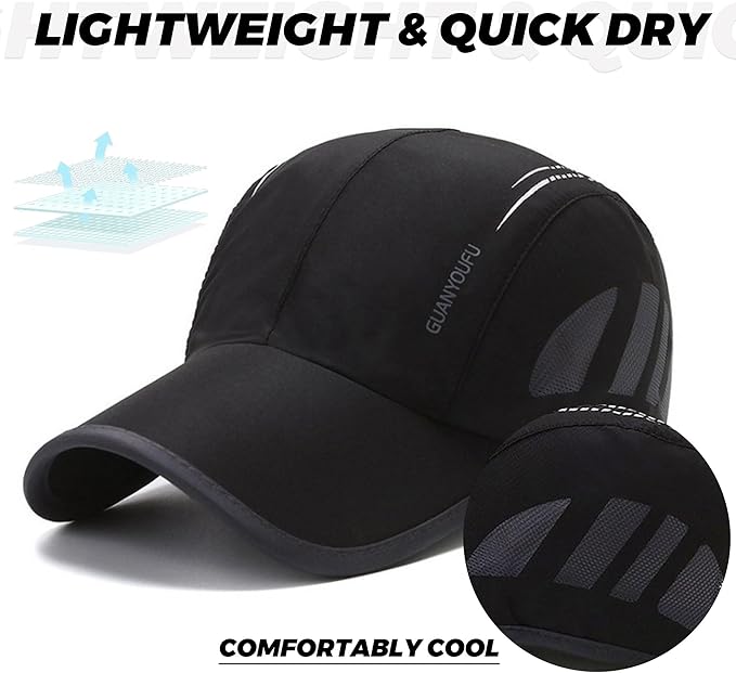 CLAPE Outdoor Sun Visor Hats Lightweight Waterproof Breathable Sports Hat UPF50+ Ultra Thin Cooling Baseball Hats