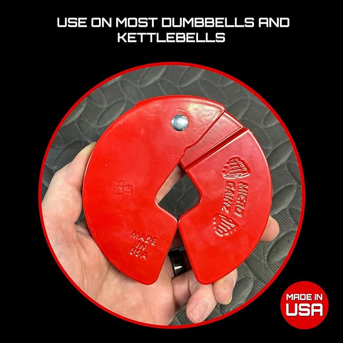 Micro Gainz Dumbbell Fractional 1.25lb Weight Plate, Ideal for Micro Loading, (Choose Color) 4 Piece Fractional Weight Plates, Designed for Dumbbell Training, Made In USA