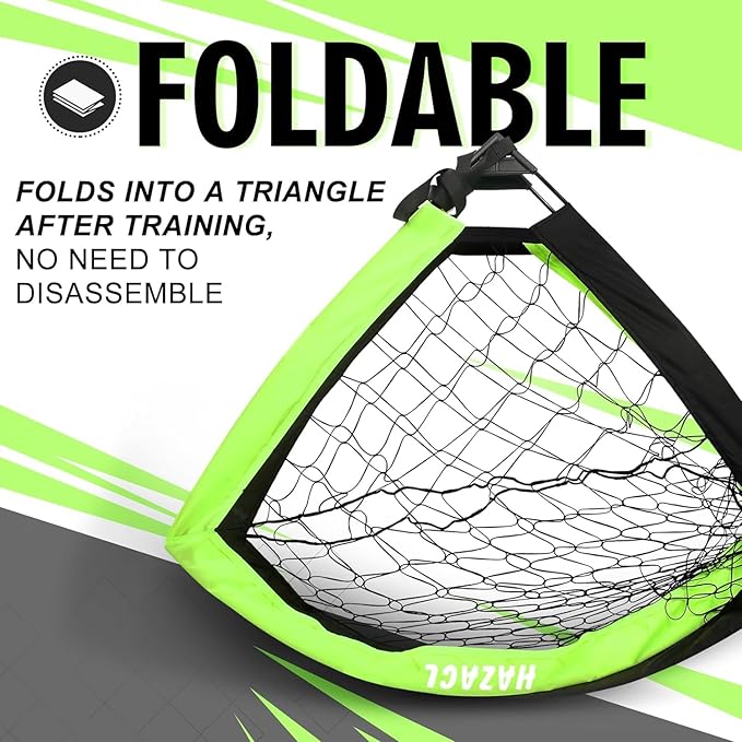 Kids Soccer Goal for Backyard, 6x4 9x5 FT Portable Soccer Nets Pop Up with Ball, Agility Ladder, Cones, Target & Carry Bag for Toddler Youth Outdoor Indoor Training Practice Sports Games Play