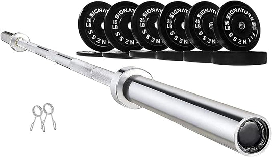 Olympic Bumper Plates Set, 2" Weight Plates for Strength Training & Weightlifting, Paris or Set or Set with Barbell, Multiple Options
