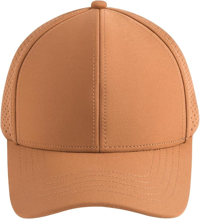 VOBOOM Men Quick Dry Baseball Cap Laser Cut Mesh Ball Curved Brim Snapback Hat