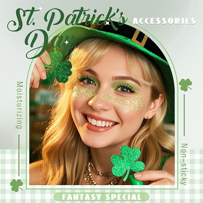 Roll-on Holographic Body Glitter Gel for Face Hair, Chameleon Color Changing Glitter Gel Under Light, Chunky Mermaid Sequins Festival Party Rave Accessories Shimmer Makeup (16# Laser Green)