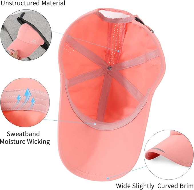 Running Hat Outdoor Sun Protection Hat Mesh Quick Dry Hat Thin Cool Baseball Cap for Women and Men