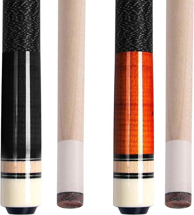 AKLOT Pool Cues,Set of 4 Pool 58" Cue Sticks Canadian Maple Wood Cue Stick for Professional Billiard Players 18 19 20 21 oz