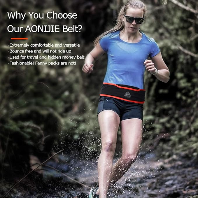 AONIJIE Hydration Belt Running Fanny Pack, with 250ml Soft Water Bottle Flask Phone Holder for Trailing Running Climbing Jogging Cycling Workout Fitness 3 Colors (Blue, S/M)