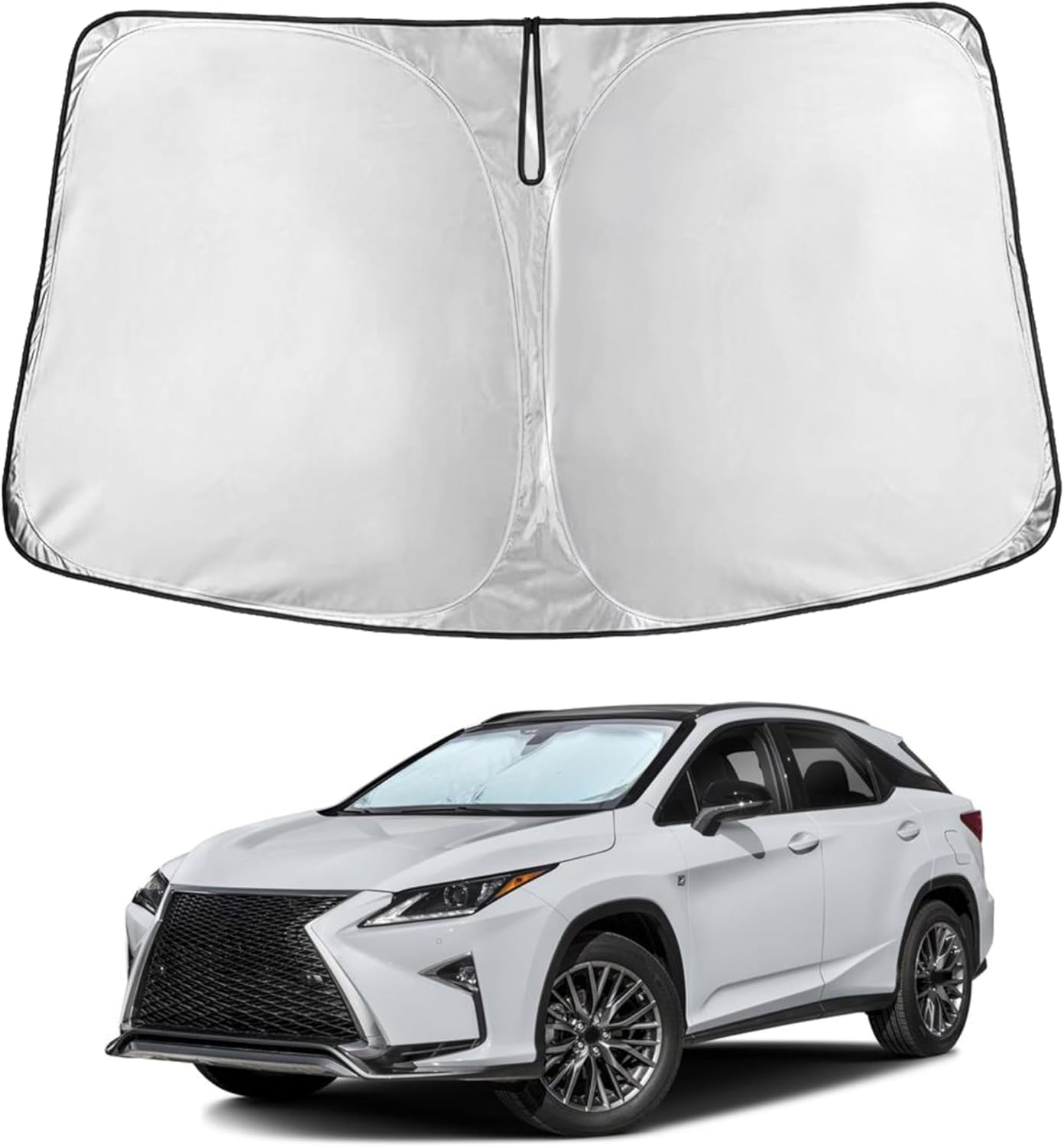 Lexus RX EcoNour Car Windshield Sunshade 2023-2025 240T Polyester Material Cars Sun Visor Reflector Blocks UV Rays - Foldable Sunshade Interior Protection Accessories