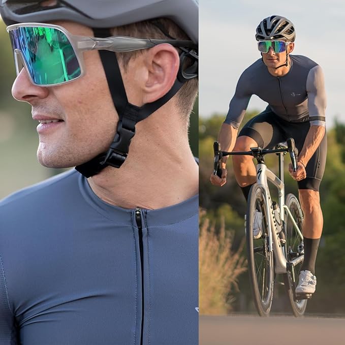 Polarized Sports Sunglasses for Men and Women Cycling Glasses UV Protection Goggles for Mountain Bike Running Fishing