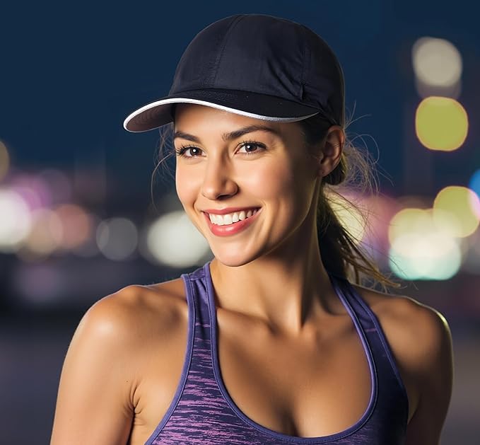 Connectyle Mens Womens Quick Dry Performance Running Cap Lightweight Reflective Sports Hat UPF 50+ Outdoor Athletic Sun Cap