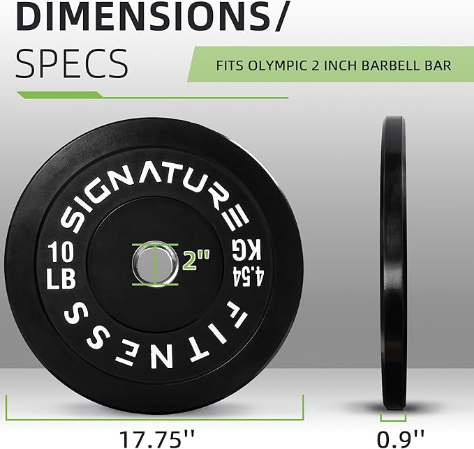 Olympic Bumper Plates Set, 2" Weight Plates for Strength Training & Weightlifting, Paris or Set or Set with Barbell, Multiple Options