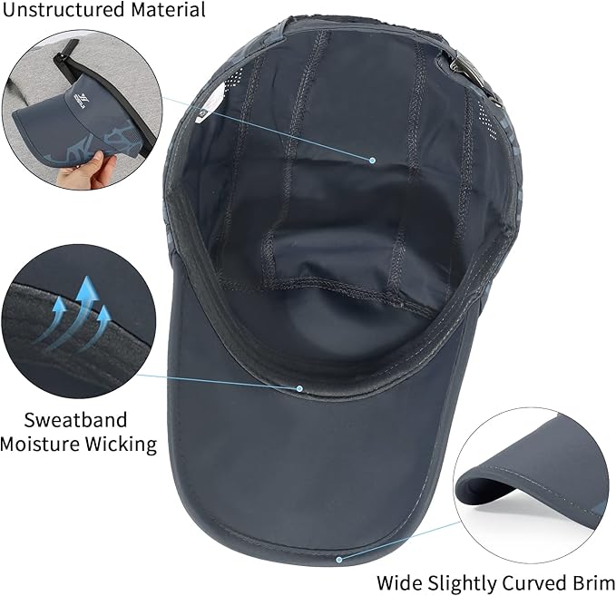 Running Hat Outdoor Sun Protection Hat Mesh Quick Dry Hat Thin Cool Baseball Cap for Women and Men