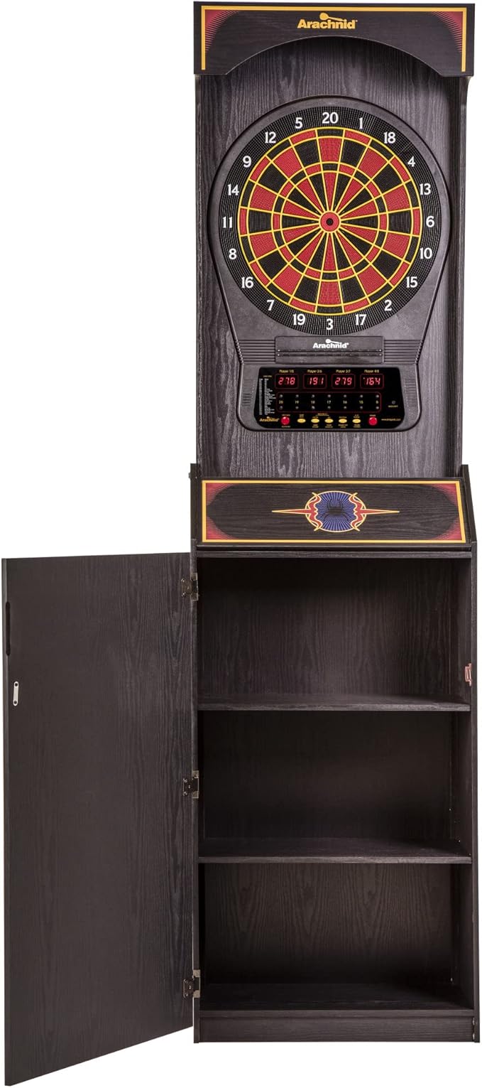 Arachnid Cricket Pro 650 Standing Electronic Dartboards with 24 Games, 132 Variations, and 6 Soft-Tip Darts Included