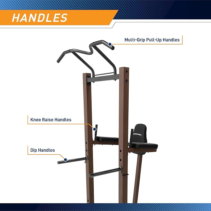Steelbody Industrial Inspired Heavy Duty Home Gym System for Bodybuilding and Strength Training Available for Full Cage, Squat Rack and Power Tower