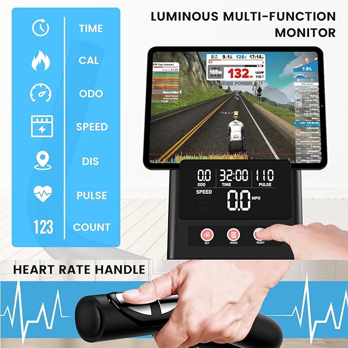 Recumbent Exercise Bike for Home,Recumbent Stationary Bikes for Adults & Seniors,Load Capacity of 400 pounds,Equipped with 16 Adjustable Gears, and Soft Adjustable Seats