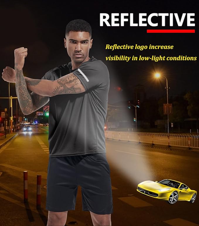 Boyzn 1, 3, 5 or 7 Pack Men's Workout Running Shirts, Dry Fit Moisture Wicking T-Shirt, Gym Athletic Short Sleeve Tee Shirts
