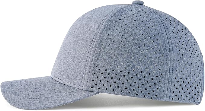 VOBOOM Men Snapback Trucker Hat, Baseball Cap for Breathable Side Laser Cut Holes