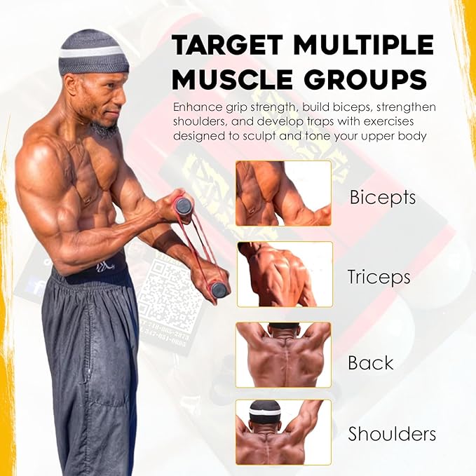 RipStick, Workout Equipment for Joint Rehab, Shoulder and Resistance Training, Muscle Building and Core Workout Equipment with 6 Adjustable Resistance Bands