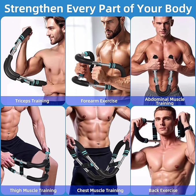 Twister Arm Trainer, 110-132lbs Adjustable Chest Workout Equipment,Chest Clip Muscle,Portable Forearm Strength Trainer, Portable Spring Resistance Home Fitness Equipment.