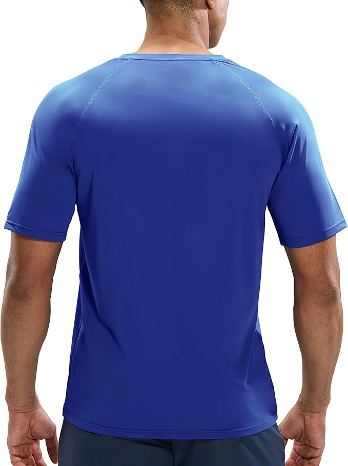 MIER Men's Dry Fit Workout T-Shirts Athletic Running Tee Short Sleeve Crew Neck Gym Tops, Polyester, Moisture Wicking