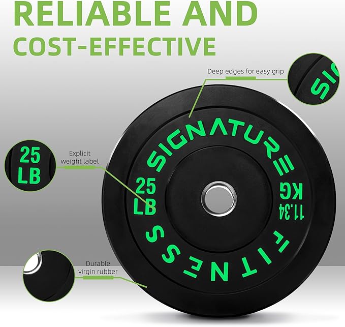 Olympic Bumper Plates Set, 2" Weight Plates for Strength Training & Weightlifting, Paris or Set or Set with Barbell, Multiple Options