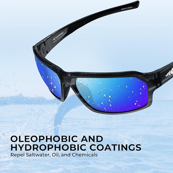 KastKing Chippewa Polarized Fishing Sunglasses, UV400 Protection Full Wrap Frame Sports Cycling Sunglasses, 1.0mm TAC Lenses