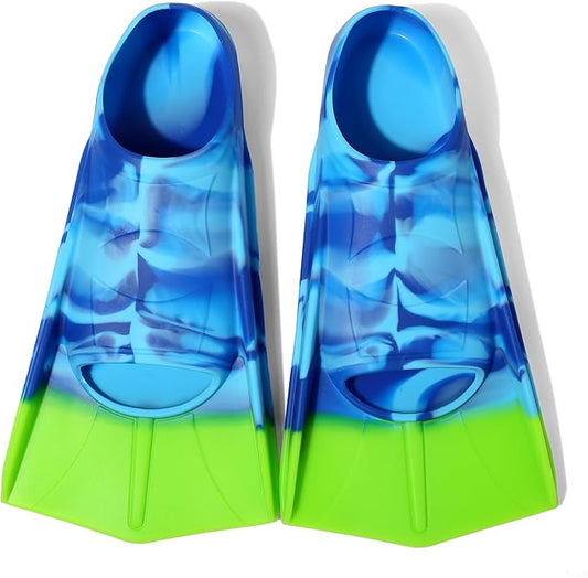 Kids Swim Fins,Short Comfortable Flippers for Lap Swimming and Training for Child,Girls,Boys,Beginners