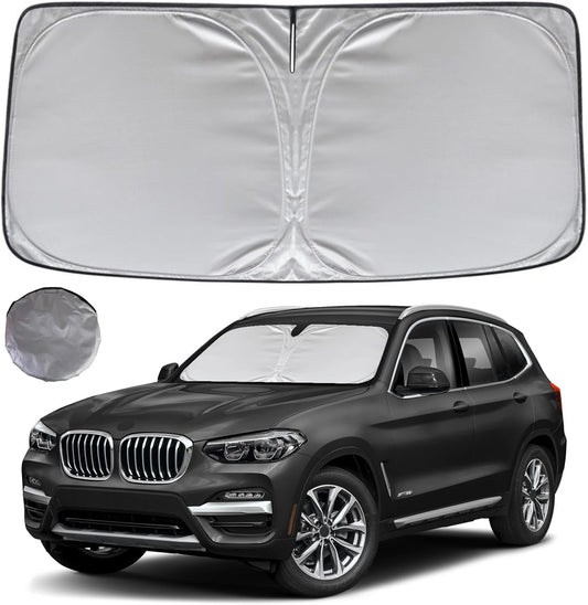 KAYZT Windshield Sun Shade for 2018-2025 BMW X3 Foldable Sunshade SUV Front Window Custom Fit Car Accessories