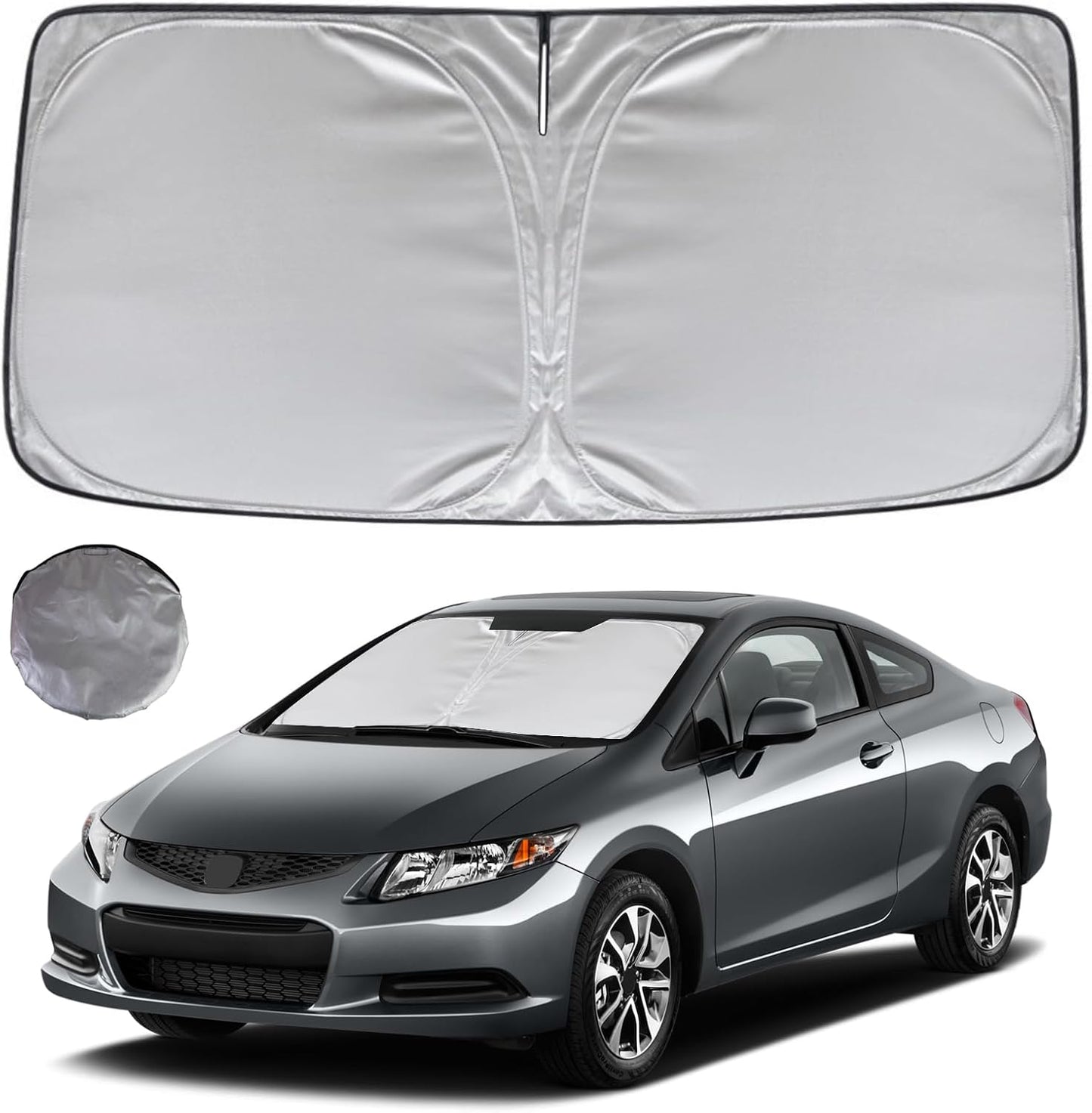 KAYZT Windshield Sun Shade for 2012-2015 Honda Civic Foldable Sunshade Front Window Custom Fit Car Accessories