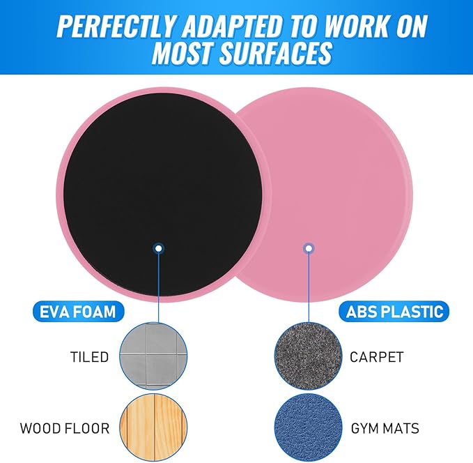 Wettarn 24 Pcs Core Sliders for Working Out Abdominal Exercise Gliding Discs Dual Sided Workout Disc Fitness Sliders Exercise Gear for Gym Floors Training Abdominal Core Strength