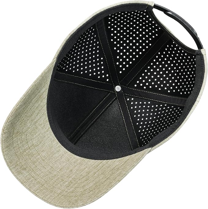 VOBOOM Men Snapback Trucker Hat, Baseball Cap for Breathable Side Laser Cut Holes