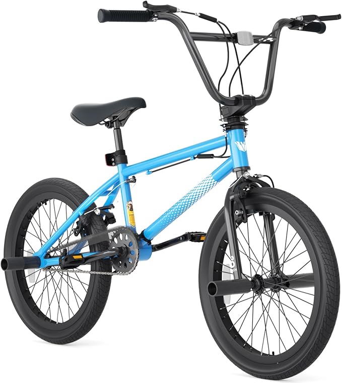 67i Boys BMX Bike 18/20 Inch Ages 8-12 Kids Bicycle with Front Rear U Brake Adjustable Seat Iron Fork 2.09" Wide Tires
