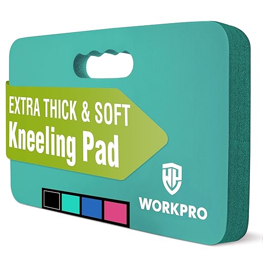 WORKPRO Extra Thick Kneeling Pad, Soft Foam Cushioning for Knee, Large Foam Kneeler Mat for Gardening, Bathing Baby, Workout Supplies, 17.5 x 11 x 1.5 in, Robin's egg Blue