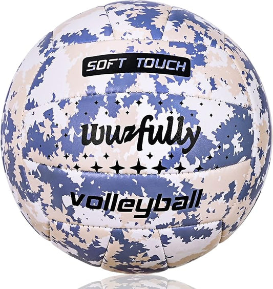 Wuzfully Volleyball Official Size 5,Soft Volleyballs for Backyard Beach Park Play Games Practice Volleyball for Beginner Teenager(Best Gift)