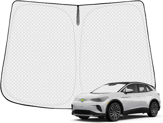 Windshield Sun Shade for 2021-2025 2026 Volkswagen/VW ID.4 Accessories Thicken 6-Layer Front Window Sunshade Cover Sun Visor Protector Foldable Block UV Rays Keep Vehicle Cool