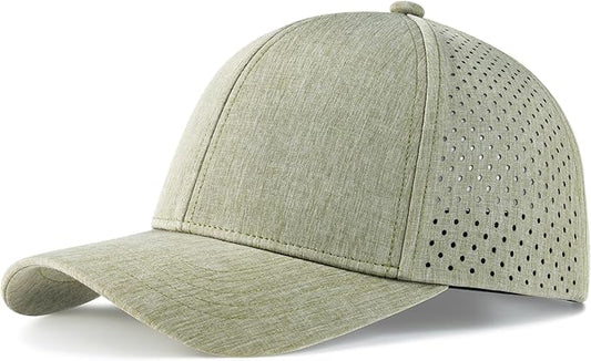VOBOOM Men Snapback Trucker Hat, Baseball Cap for Breathable Side Laser Cut Holes