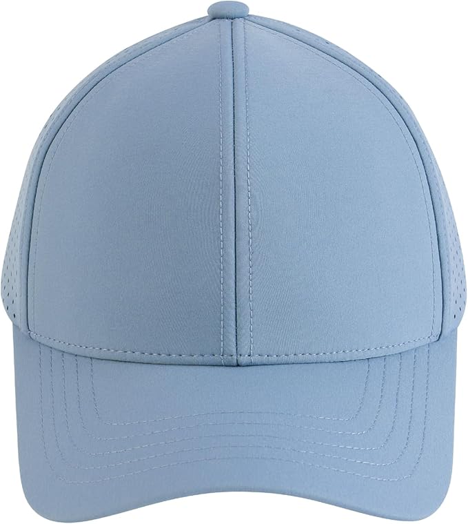 VOBOOM Men Quick Dry Baseball Cap Laser Cut Mesh Ball Curved Brim Snapback Hat