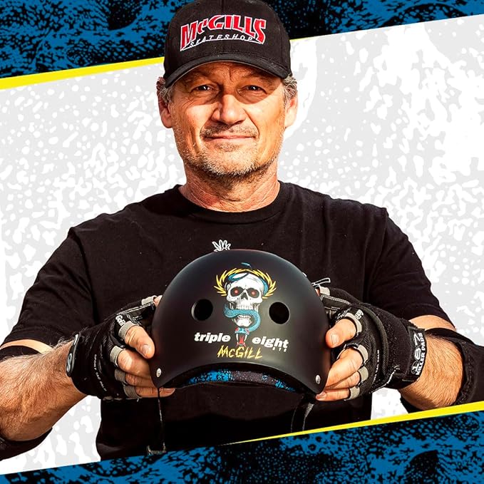 Triple Eight Deep Cover Helmet - Ideal for Skateboarding, Bicycling, BMX, and Roller Skating