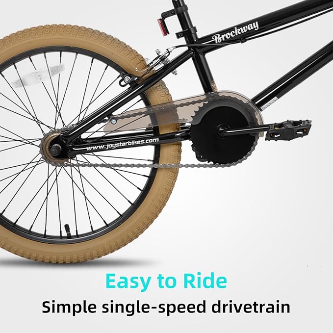 JOYSTAR Brockway Freestyle Kids BMX Bikes 20" 24" Kids Bicycles for 6-14 Years Old Boys Girls and Beginner-Level Riders 2 Pegs Multiple Colors