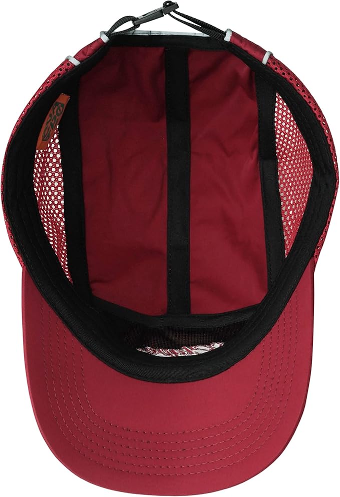 CLAPE Quick Dry 5 Panel Hat for Men, Breathable Mesh Short Brim Baseball Cap, Reflective Ajustable Outdoor Sport Running Hat