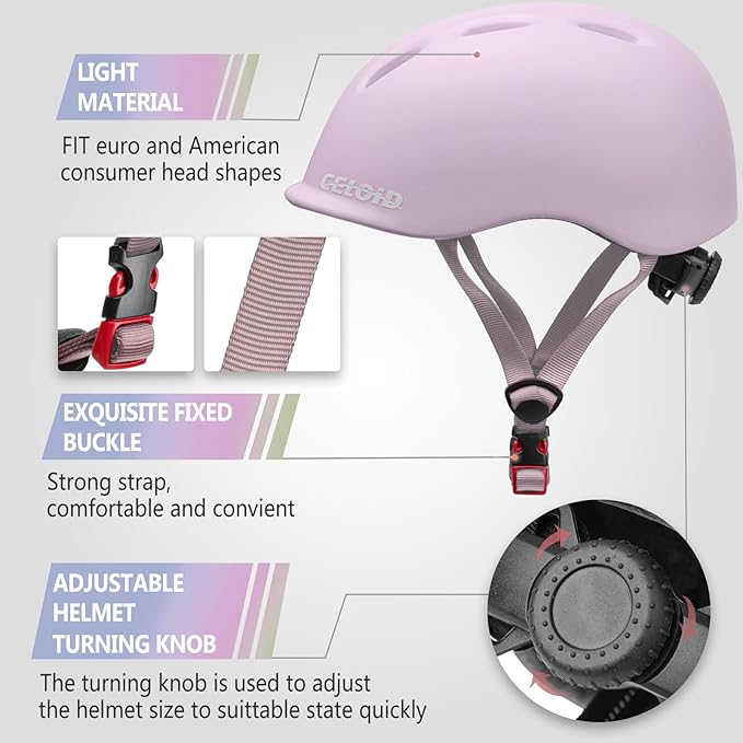 Kids Bike Helmet,Toddler Cyling Helmets for Ages 5-8-9-10-12-14-16Years Youth Boys & Girls,Child Adjustable Multi-Sport Bicycle Skateboard Roller Skate Scooter Balance Skateboarding Helmet