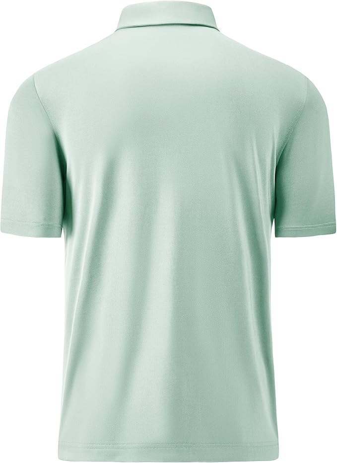 Mens Polo Shirts Short Casual Solid Stylish Dry Fit Performance Designed Collared Golf Polo Shirts for Men