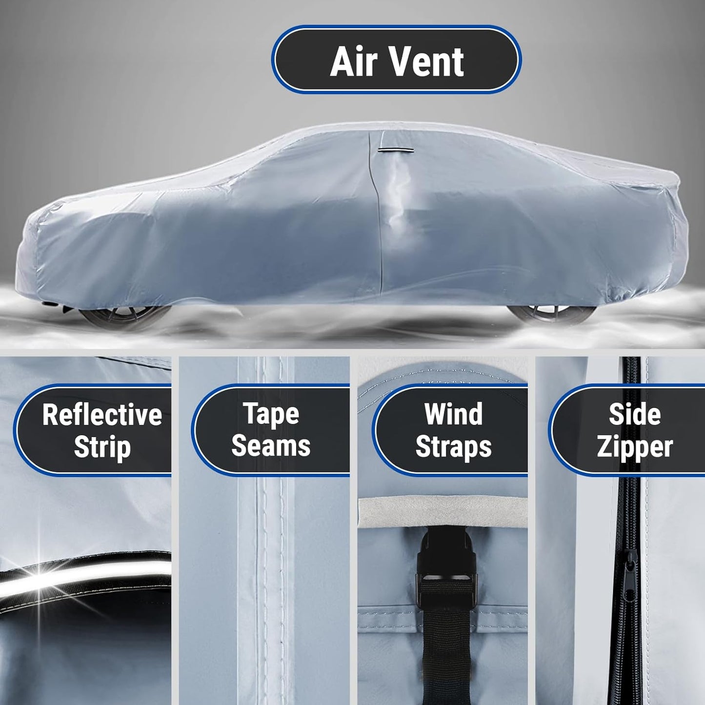 iCarCover Premium Car Cover for 1941-1952 Chevy Fleetline Heavy Duty Waterproof All-Weather Automobiles Custom Fit Indoor Outdoor UV Snow Protection Covers with Straps and Bag