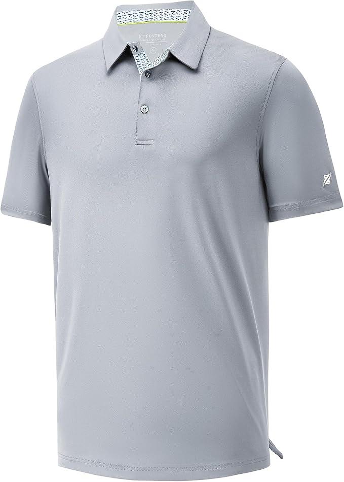 Mens Polo Shirts Short Casual Solid Stylish Dry Fit Performance Designed Collared Golf Polo Shirts for Men