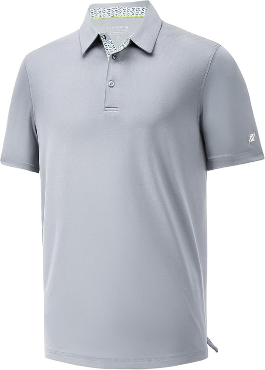 Mens Polo Shirts Short Casual Solid Stylish Dry Fit Performance Designed Collared Golf Polo Shirts for Men