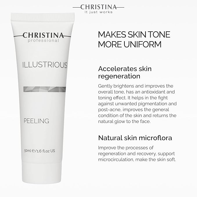 Christina Illustrious Face Peeling Gel | Experience Gentle Exfoliation and Skin Renewal | Formulated with AHA + BHA (Glycolic, Lactic & Salicylic Acids) | For All Skin Types 50ml / 1.7 fl.oz