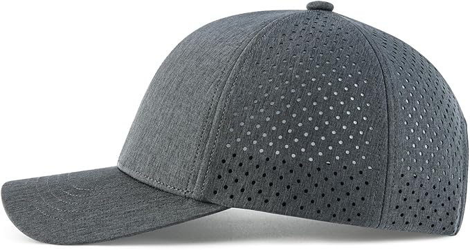 VOBOOM Men Snapback Trucker Hat, Baseball Cap for Breathable Side Laser Cut Holes