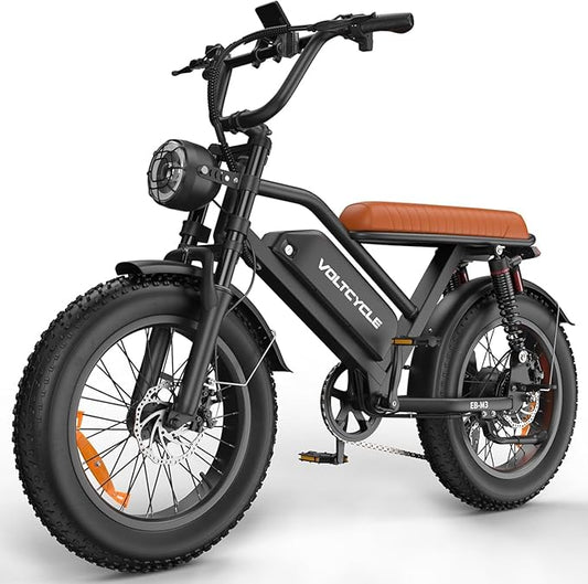Electric Bicycle for Adults - 20”x 4”Fat Tire, Peak 1000W Motor, 7 Speed Electric Motorcycle Bicycle, 48V/18.2AH Detachable Battery Long Seat Electric Bike,Up to 28MPH/30-60Miles Electric Dirt Bike