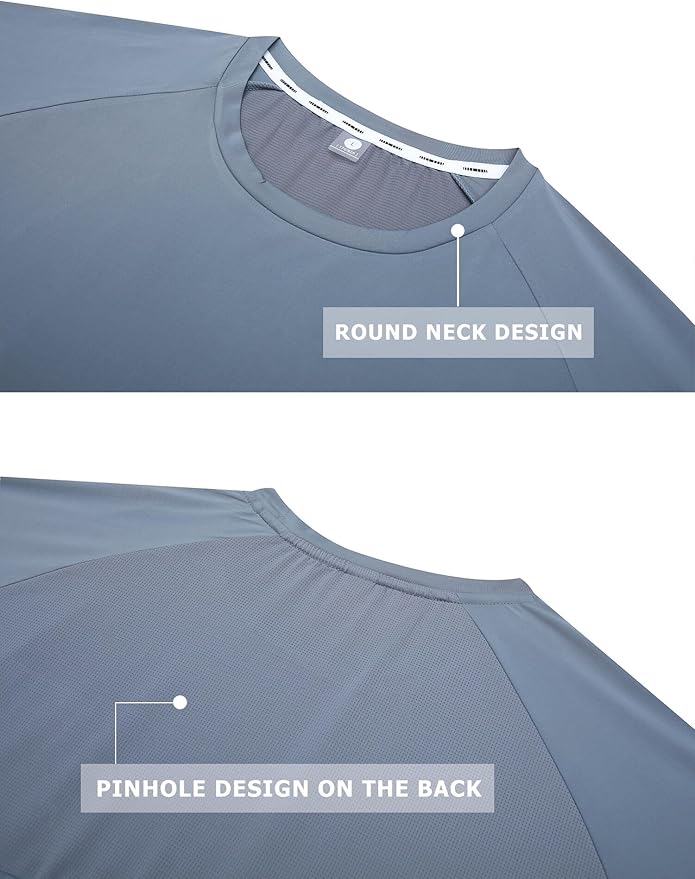 Moisture Wicking Quick Dry Soft Pickleball Workout Hiking Camping Running Shirts for Men Outdoor Sports