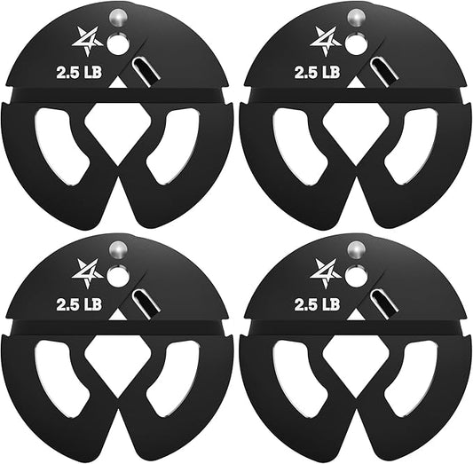 Yes4All Fractional Weight Plates Set, Available In Steel And Rubber, Set of 2/4/6 Plates in 1.25LB, 2.5LB, or 5LB Sizes, Micro Change Plates for Dumbbell and Olympic Barbell Weightlifting